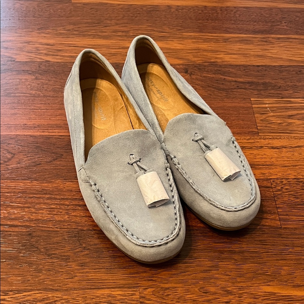 Easy Spirit Blue Suede Joandra Women’s Loafers - Picture 3 of 8